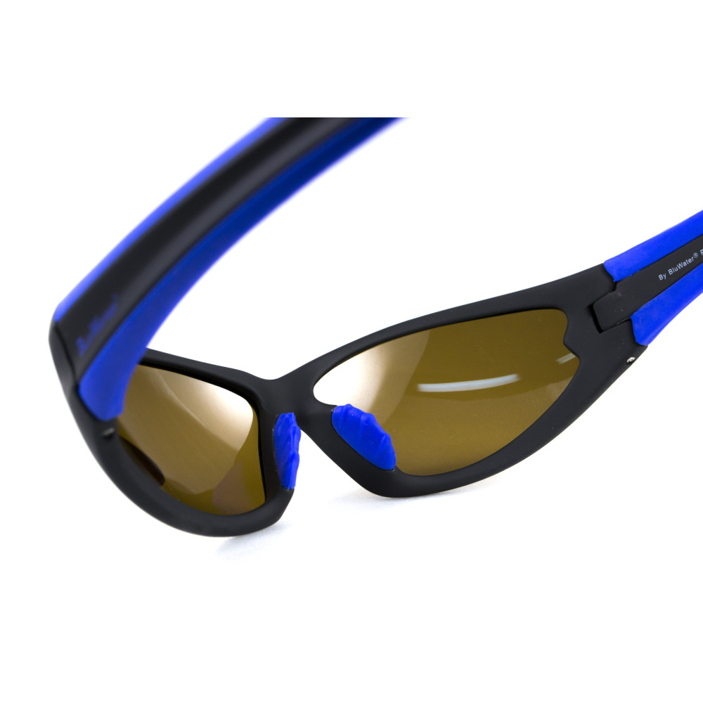 Очки поляризационные BluWater Daytona-4 Polarized (brown) коричневые в черно-синей оправе