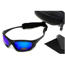 Очки поляризационные BluWater Hydro Polarized (G-Tech™ blue) Anti-Fog, синие зеркальные в  черной оправе