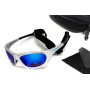 Очки поляризационные BluWater Hydro Silver Polarized (G-Tech™ blue) Anti-Fog, синие зеркальные в серебристой оправе