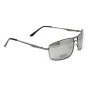 Очки поляризационные BluWater Navigator-3 Gun Metal Polarized (flash mirror), серые зеркальные в тёмной металлической оправе