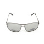 Очки поляризационные BluWater Navigator-3 Gun Metal Polarized (flash mirror), серые зеркальные в тёмной металлической оправе