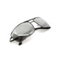 Очки поляризационные BluWater Navigator-3 Gun Metal Polarized (flash mirror), серые зеркальные в тёмной металлической оправе