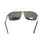 Очки поляризационные BluWater Navigator-3 Gun Metal Polarized (flash mirror), серые зеркальные в тёмной металлической оправе