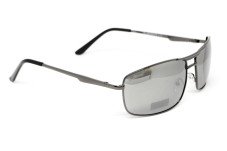 Окуляри поляризаційні BluWater Navigator-3 Gun Metal Polarized (flash mirror), дзеркальні сірі в темній металевій оправі
