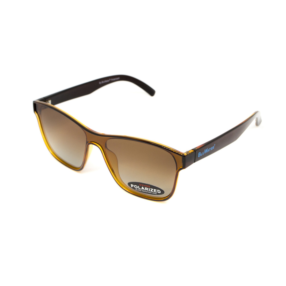 Очки поляризационные BluWater Saltee Polarized (gradient brown), коричневые с градиентом в коричневой полупрозрачной оправе