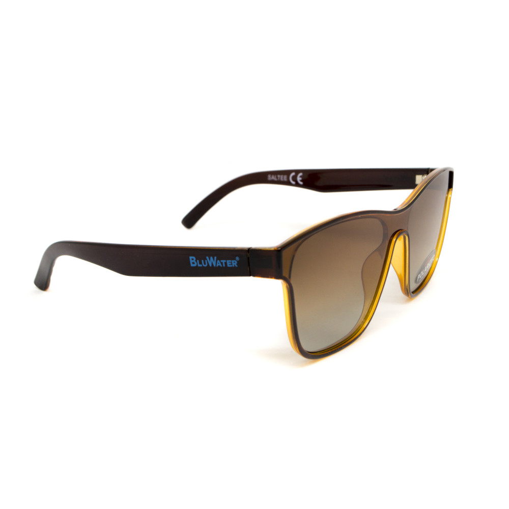 Очки поляризационные BluWater Saltee Polarized (gradient brown), коричневые с градиентом в коричневой полупрозрачной оправе