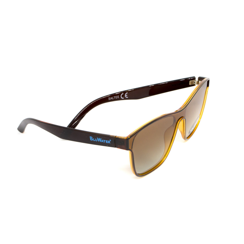Очки поляризационные BluWater Saltee Polarized (gradient brown), коричневые с градиентом в коричневой полупрозрачной оправе