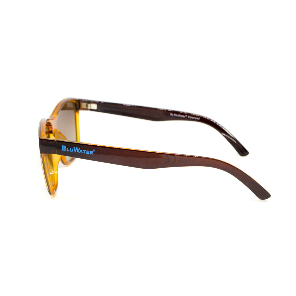 Очки поляризационные BluWater Saltee Polarized (gradient brown), коричневые с градиентом в коричневой полупрозрачной оправе