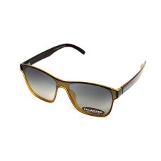 Окуляри поляризаційні BluWater Saltee Polarized (gradient gray), сірі з градієнтом лінзи в коричневій напівпрозорій оправі