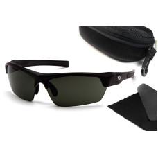 Очки поляризационные защитные 2в1 Venture Gear Tensaw Polarized (forest gray) чёрно-зелёные