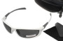 Очки поляризационные защитные BluWater Samson Z87.1 White Polarized (gray), серые в бело-серой оправе
