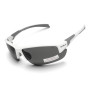 Очки поляризационные защитные BluWater Samson-3 Z87.1 White Polarized (gray), серые в бело-серой оправе