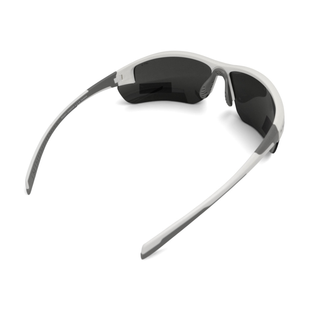 Очки поляризационные защитные BluWater Samson-3 Z87.1 White Polarized (gray), серые в бело-серой оправе