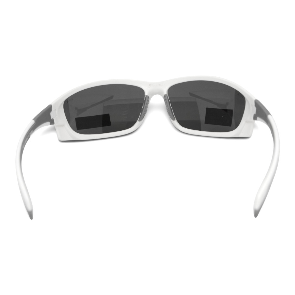 Очки поляризационные защитные BluWater Samson Z87.1 White Polarized (gray), серые в бело-серой оправе