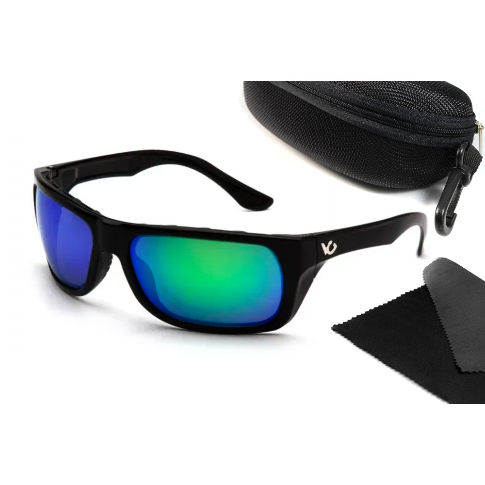 Очки поляризационные защитные Venture Gear Vallejo Polarized (green mirror), зеркальные сине-зеленые