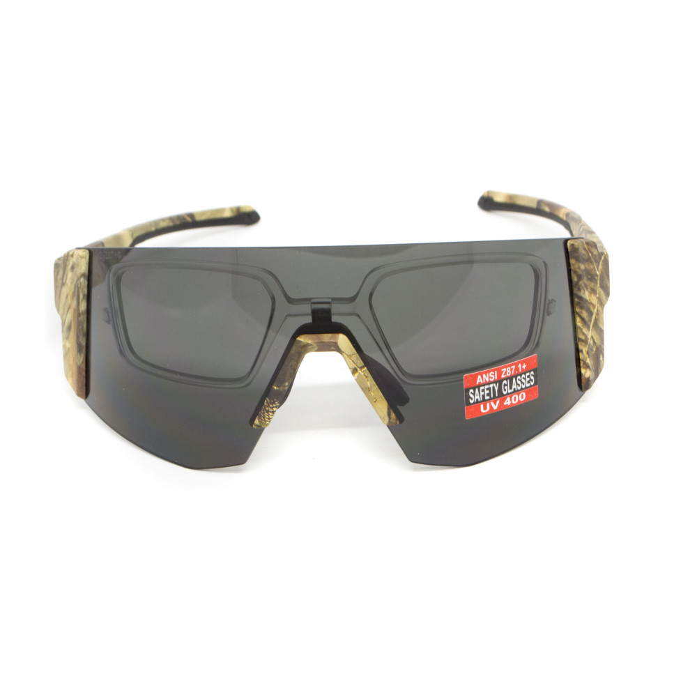 Очки защитные Global Vision Astro Camo (gray), серые в камуфлированной оправе (с возможностью установки диоптрической вставки)
