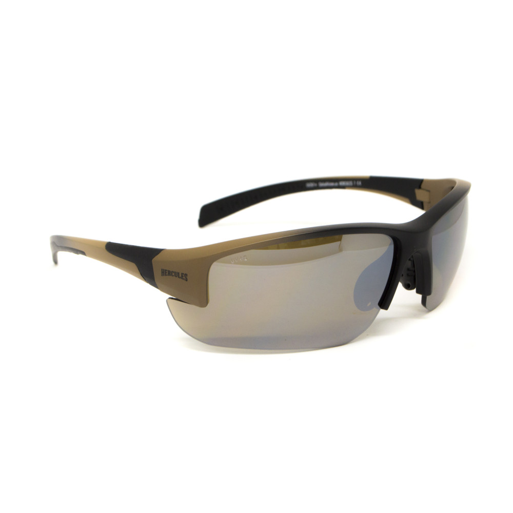 Очки защитные Global Vision Hercules-7 Black-Brown (drive mirror), зеркальные коричневые в коричнево-чорной оправе