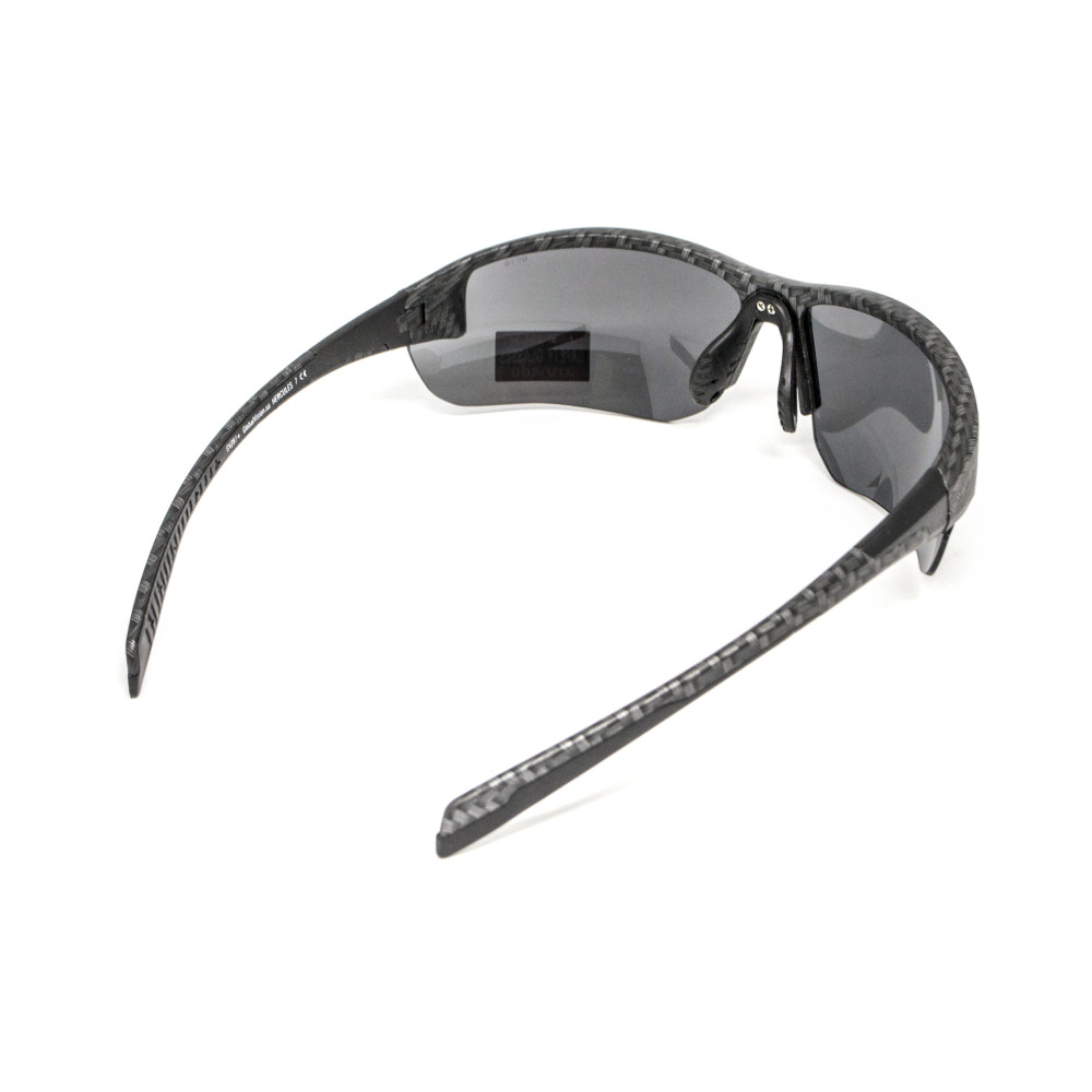 Очки защитные Global Vision Hercules-7 Carbon (flash mirror), зеркальные серые в графитовой оправе