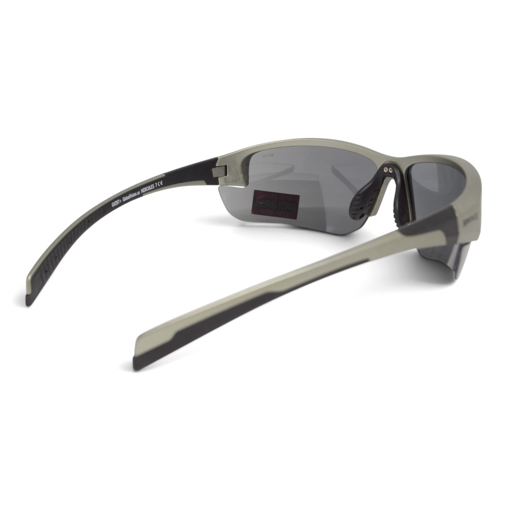 Очки защитные Global Vision Hercules-7 Metallic Gray (flash mirror), зеркальные серые в оправе серый металлик