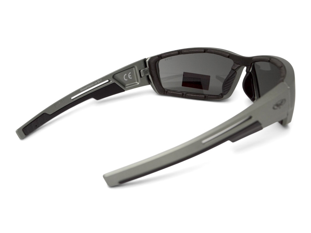 Очки защитные Global Vision Sly Metallic Gray (smoke), серые линзы в оправе cерый металлик
