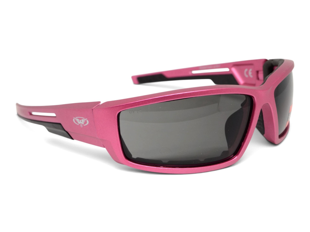 Очки защитные Global Vision Sly Metallic Pink (gray), серые линзы в оправе розовый металлик