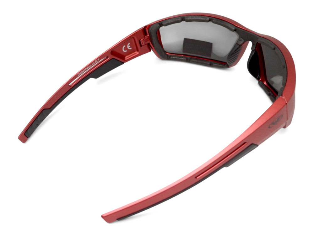 Очки защитные Global Vision Sly Metallic Red (gray), серые линзы в оправе красный металлик