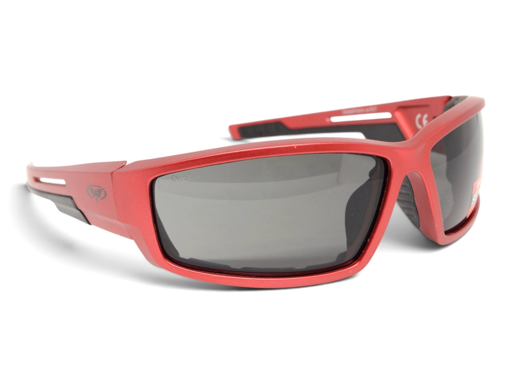 Очки защитные Global Vision Sly Metallic Red (gray), серые линзы в оправе красный металлик