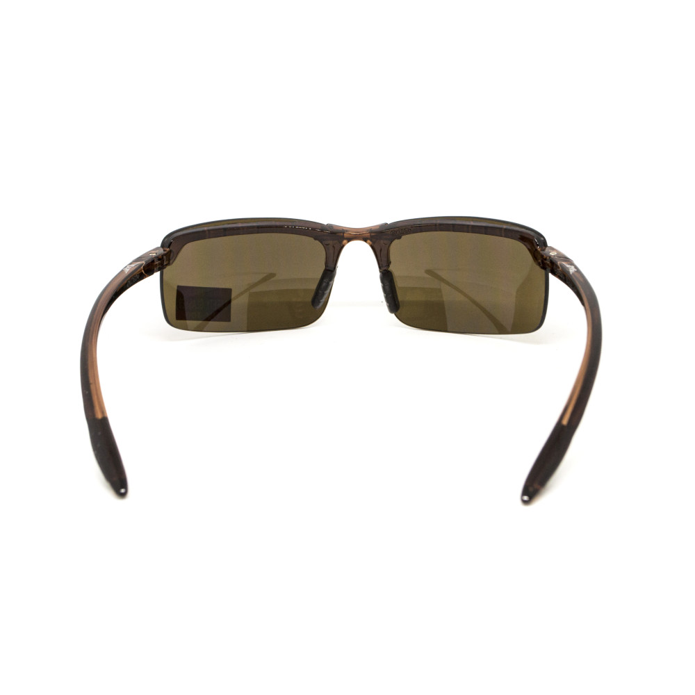 Очки защитные Global Vision Wheelin Crystal Brown (drive mirror), зеркальные коричневые линзы в полупрозрачной коричневой оправе