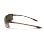 Очки защитные Global Vision Wheelin Crystal Brown (drive mirror), зеркальные коричневые линзы в полупрозрачной коричневой оправе