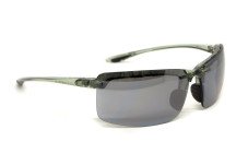 Окуляри захисні Global Vision Wheelin Crystal Gray (flash mirror), дзеркальні сірі лінзи в сірій напівпрозорій оправі