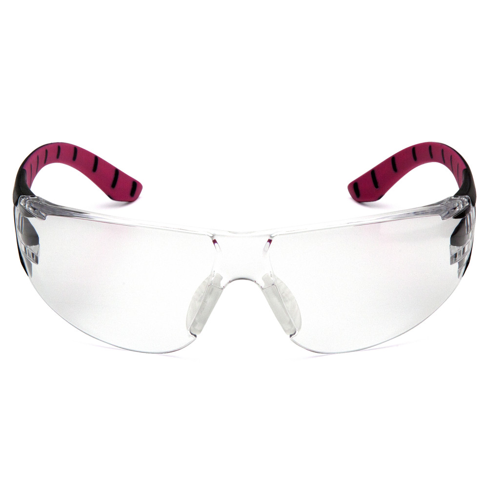 Очки защитные Pyramex Endeavor Pink (clear) Anti-Fog, прозрочные в чёрно-розовой оправе