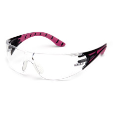 Очки защитные Pyramex Endeavor Pink (clear) Anti-Fog, прозрочные в чёрно-розовой оправе
