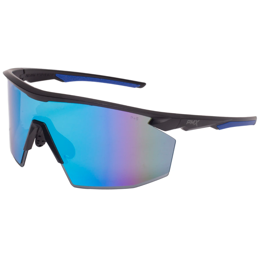Очки защитные Pyramex PMXSPEC (blue mirror) Anti-Fog, синие зеркальные линзы в чёрно-синей оправе