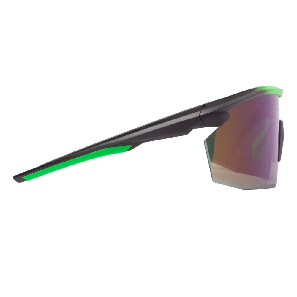 Очки защитные Pyramex PMXSPEC (green mirror) Anti-Fog, сине-зелёные зеркальные линзы в чёрно-зелёной оправе