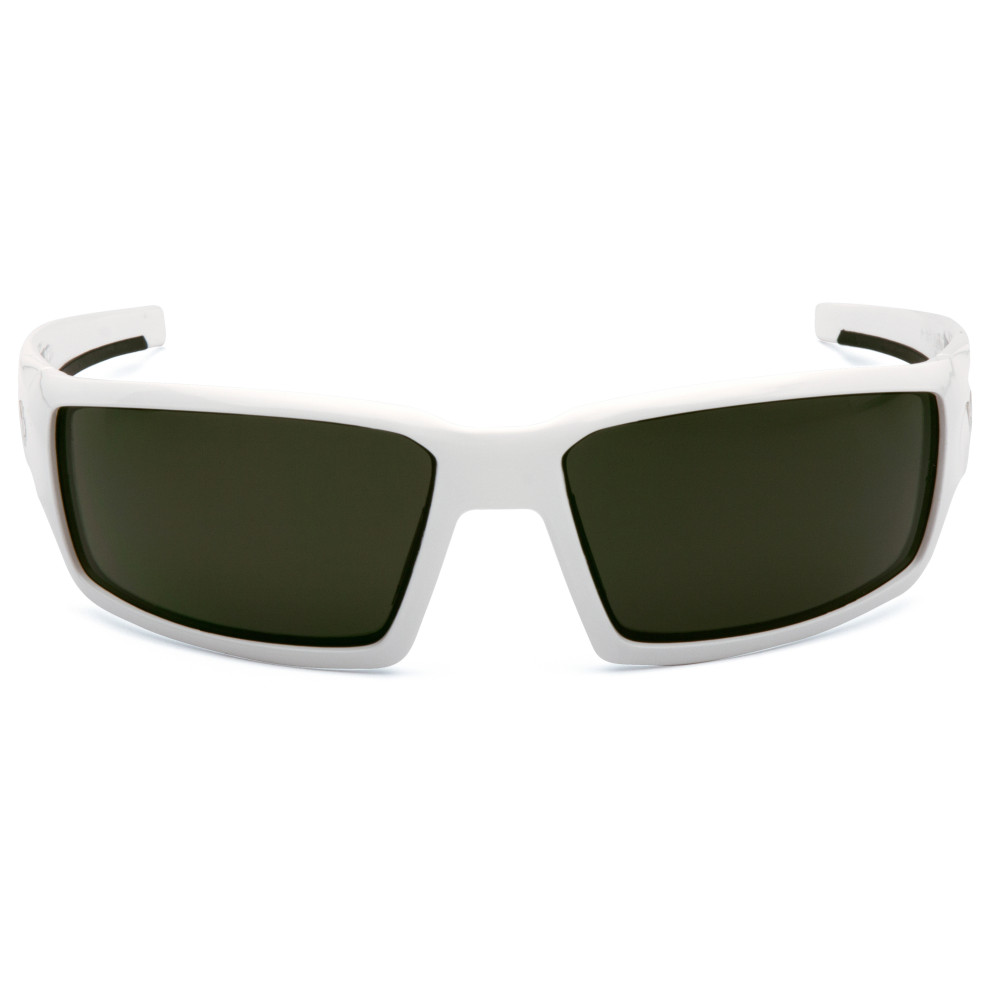 Очки защитные Venture Gear Pagosa White (forest gray) Anti-Fog, серо-зелёные в белой оправе