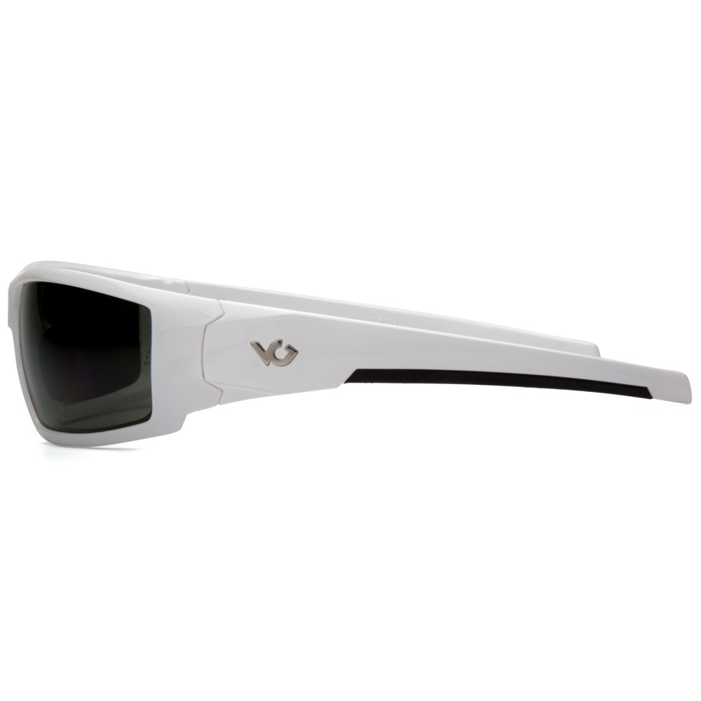Очки защитные Venture Gear Pagosa White (forest gray) Anti-Fog, серо-зелёные в белой оправе