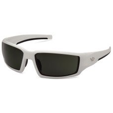 Очки защитные Venture Gear Pagosa White (forest gray) Anti-Fog, серо-зелёные в белой оправе