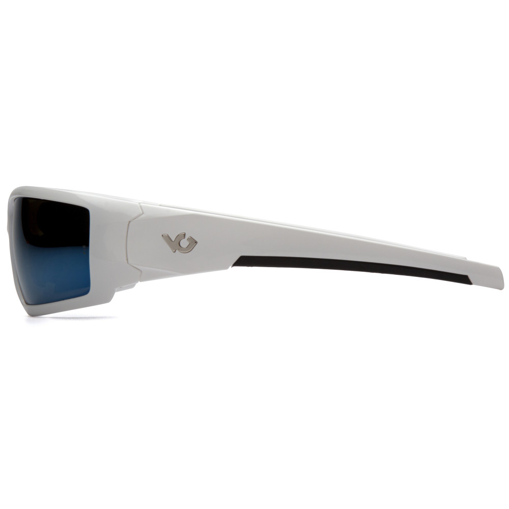 Очки защитные Venture Gear Pagosa White (ice blue mirror) Anti-Fog, зеркальные синие в белой оправе