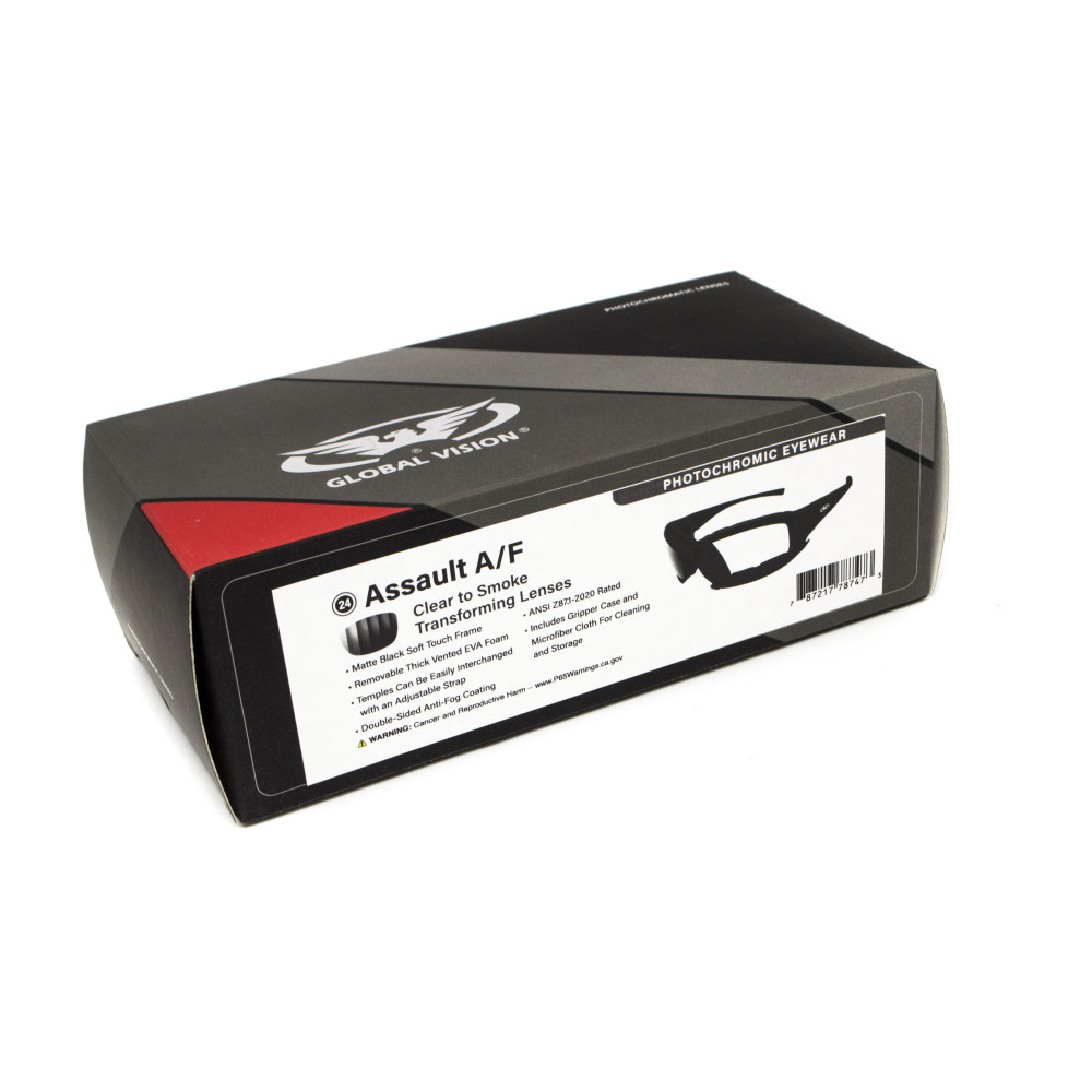 Очки защитные фотохромные Global Vision Assault Photochromic (clear) Anti-Fog, прозрачные
