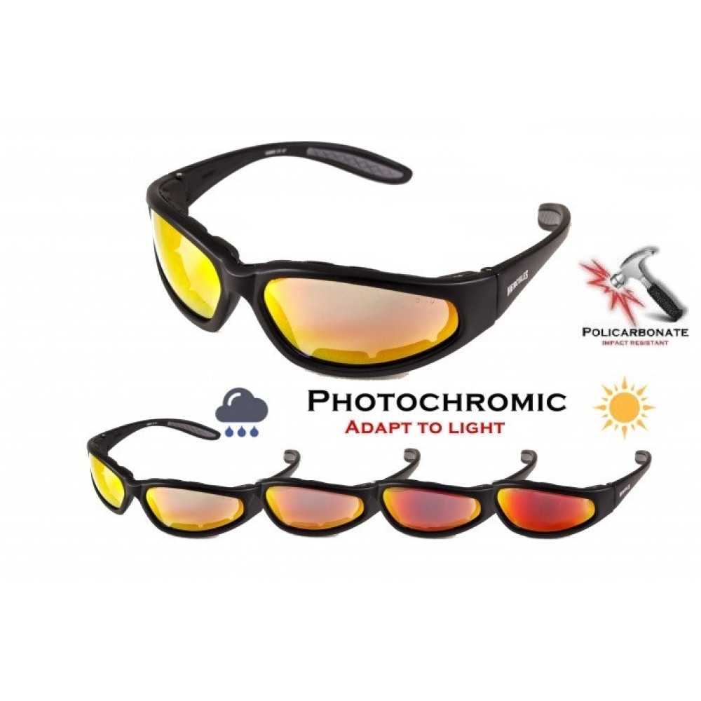 Очки защитные фотохромные Global Vision Hercules-1 Plus Photochr. A/F (G-Tech™ red) фотохромные красные зеркальные