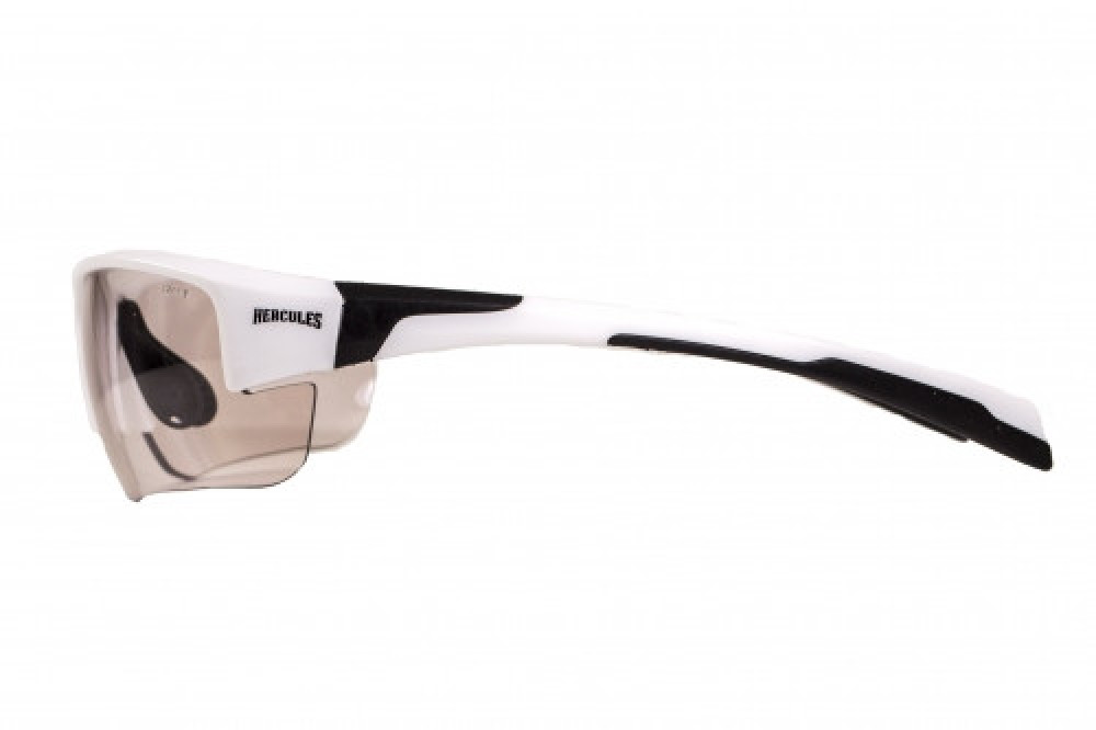 Очки защитные фотохромные Global Vision Hercules-7 SD White Photochromic (Super Dark Shadowluxe) Anti-Fog, фотохромные прозрачные в белой оправе