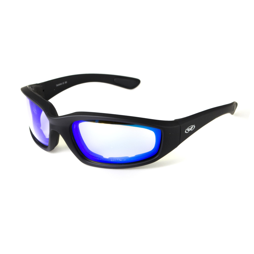 Очки защитные фотохромные Global Vision KickBack Photochromic (G-Tech™ blue) Anti-Fog, фотохромные синие зеркальные