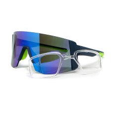 Очки защитные открытые Global Vision Astro+RX Blue (G-Tech™ blue), зеркальные синие в синей оправе с диоптрической вставкой в комплекте