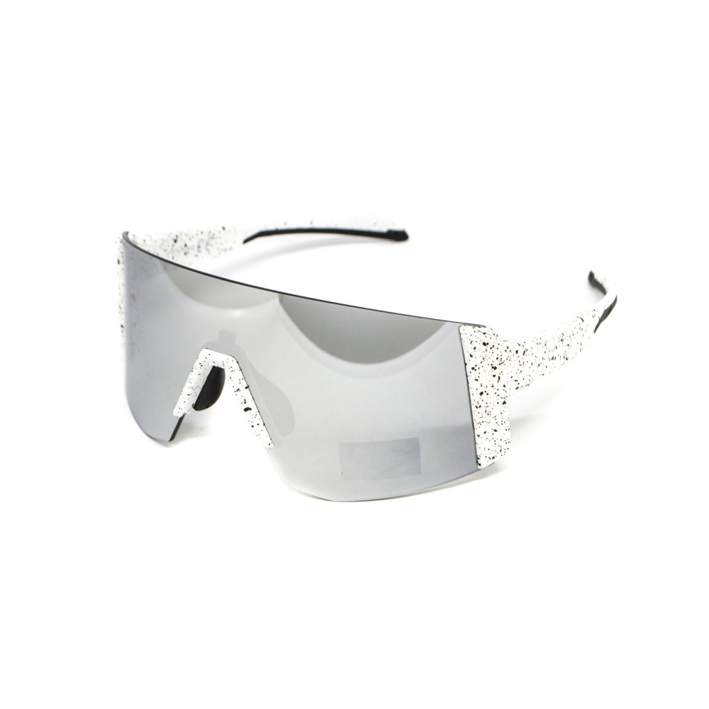 Очки защитные открытые Global Vision Astro White (G-Tech™ silver), зеркальные серые в белой оправе (с возможностью установки диоптрической вставки)