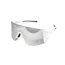 Очки защитные открытые Global Vision Astro White (G-Tech™ silver), зеркальные серые в белой оправе (с возможностью установки диоптрической вставки)