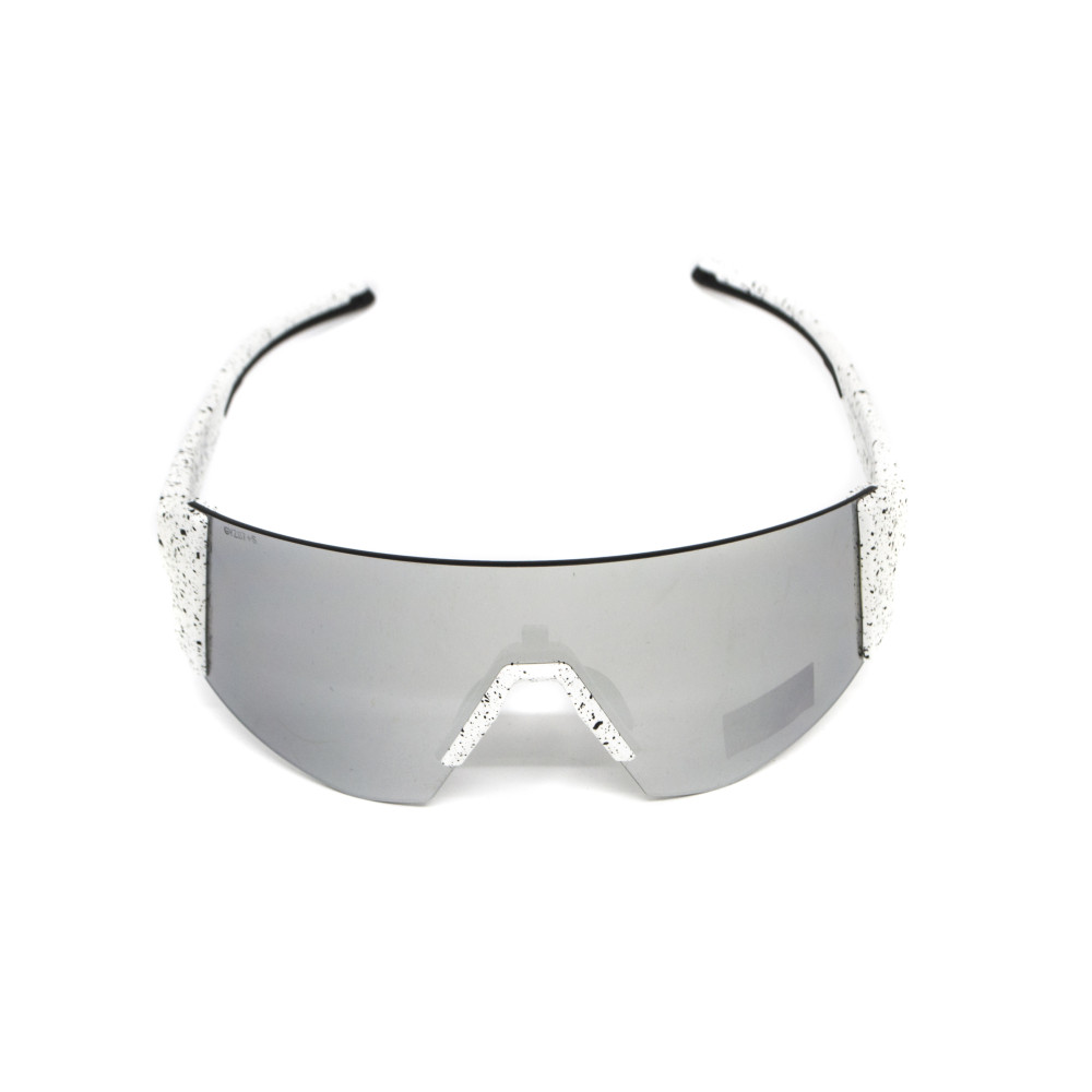 Очки защитные открытые Global Vision Astro White (G-Tech™ silver), зеркальные серые в белой оправе (с возможностью установки диоптрической вставки)