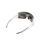 Очки защитные открытые Global Vision Astro White (G-Tech™ silver), зеркальные серые в белой оправе (с возможностью установки диоптрической вставки)