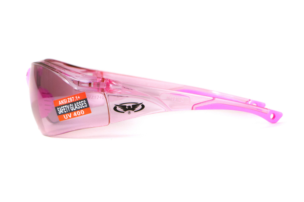 Очки защитные открытые Global Vision Cruisin (pink), розовые
