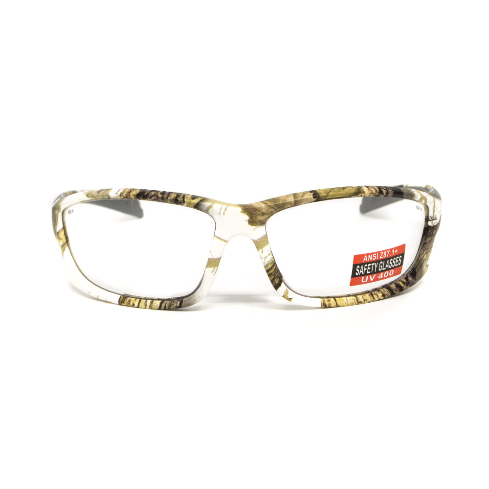 Очки защитные открытые Global Vision Hercules-5 White Camo (clear), прозрачные в камуфлированной оправе