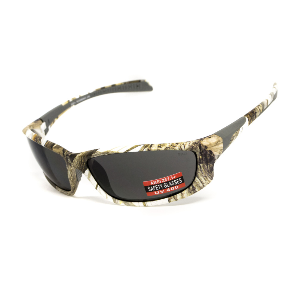 Очки защитные открытые Global Vision Hercules-5 White Camo (gray), серые в камуфлированной оправе